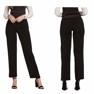 Kay Unger New York Tuxedo Silk Pants Side Satiny … - image 1